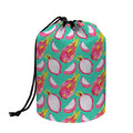 Hand Drawn Dragon Fruit Pattern Print Drawstring Makeup Bag