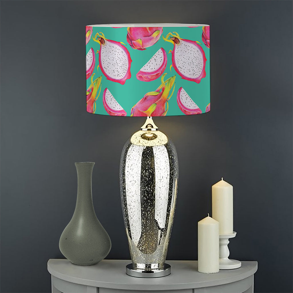 Hand Drawn Dragon Fruit Pattern Print Drum Lamp Shade