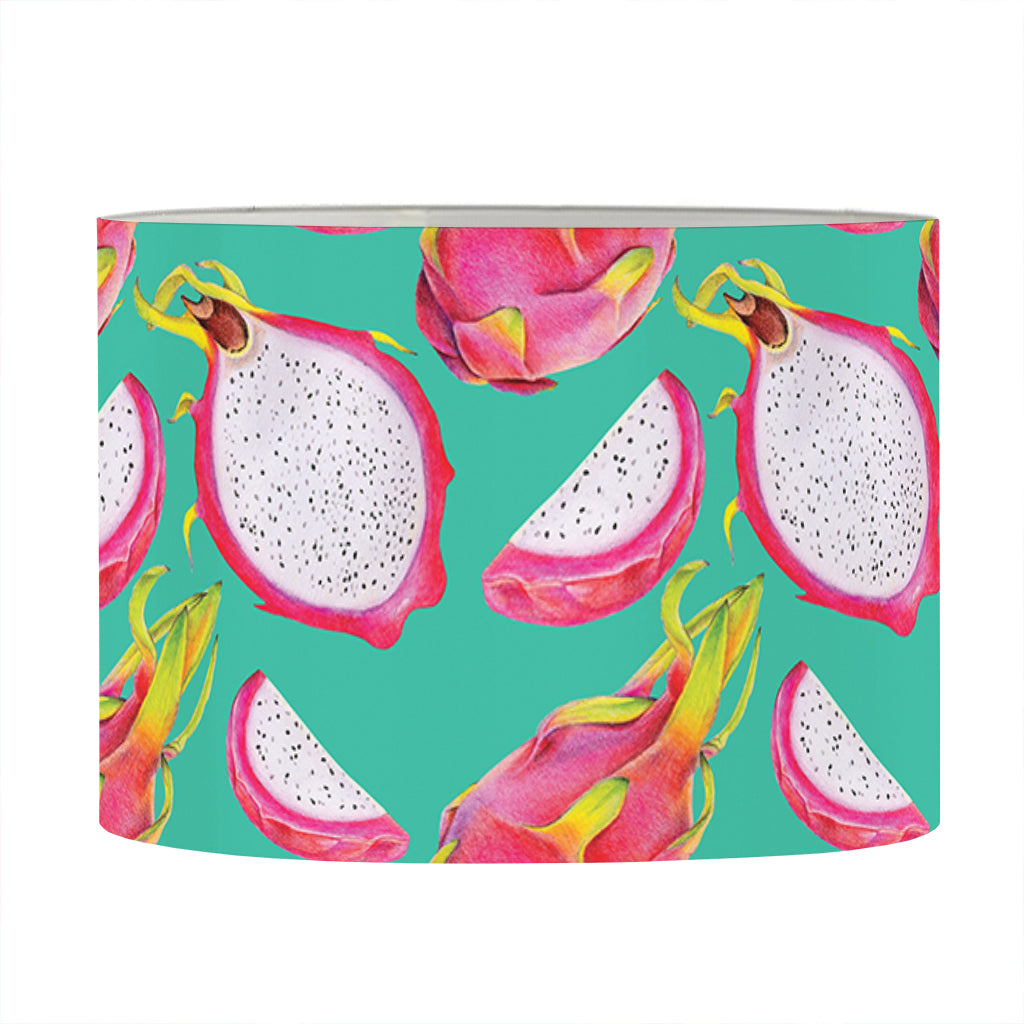 Hand Drawn Dragon Fruit Pattern Print Drum Lamp Shade