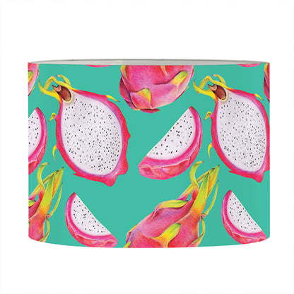 Hand Drawn Dragon Fruit Pattern Print Drum Lamp Shade