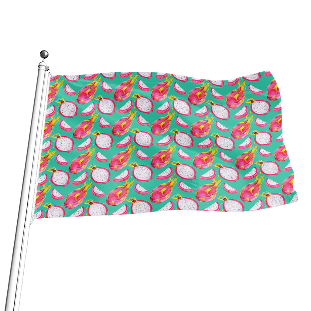 Hand Drawn Dragon Fruit Pattern Print Flag