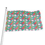 Hand Drawn Dragon Fruit Pattern Print Flag