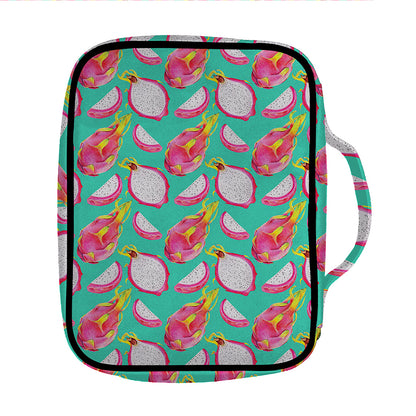 Hand Drawn Dragon Fruit Pattern Print Front Pocket Bible Bag