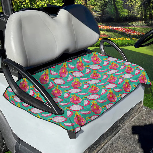 Hand Drawn Dragon Fruit Pattern Print Golf Cart Seat Cover