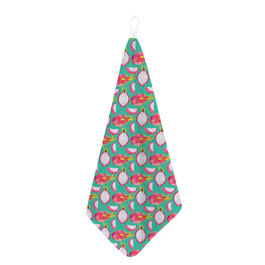 Hand Drawn Dragon Fruit Pattern Print Hand Towel