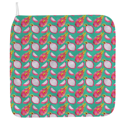 Hand Drawn Dragon Fruit Pattern Print Hand Towel