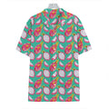 Hand Drawn Dragon Fruit Pattern Print Hawaiian Shirt