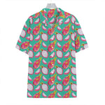 Hand Drawn Dragon Fruit Pattern Print Hawaiian Shirt