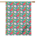 Hand Drawn Dragon Fruit Pattern Print House Flag