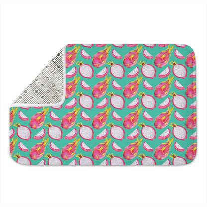 Hand Drawn Dragon Fruit Pattern Print Indoor Door Mat