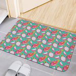 Hand Drawn Dragon Fruit Pattern Print Indoor Door Mat