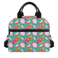 Hand Drawn Dragon Fruit Pattern Print Insulated Lunch Bag