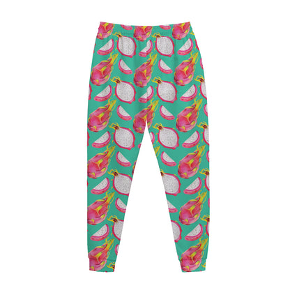 Hand Drawn Dragon Fruit Pattern Print Jogger Pants