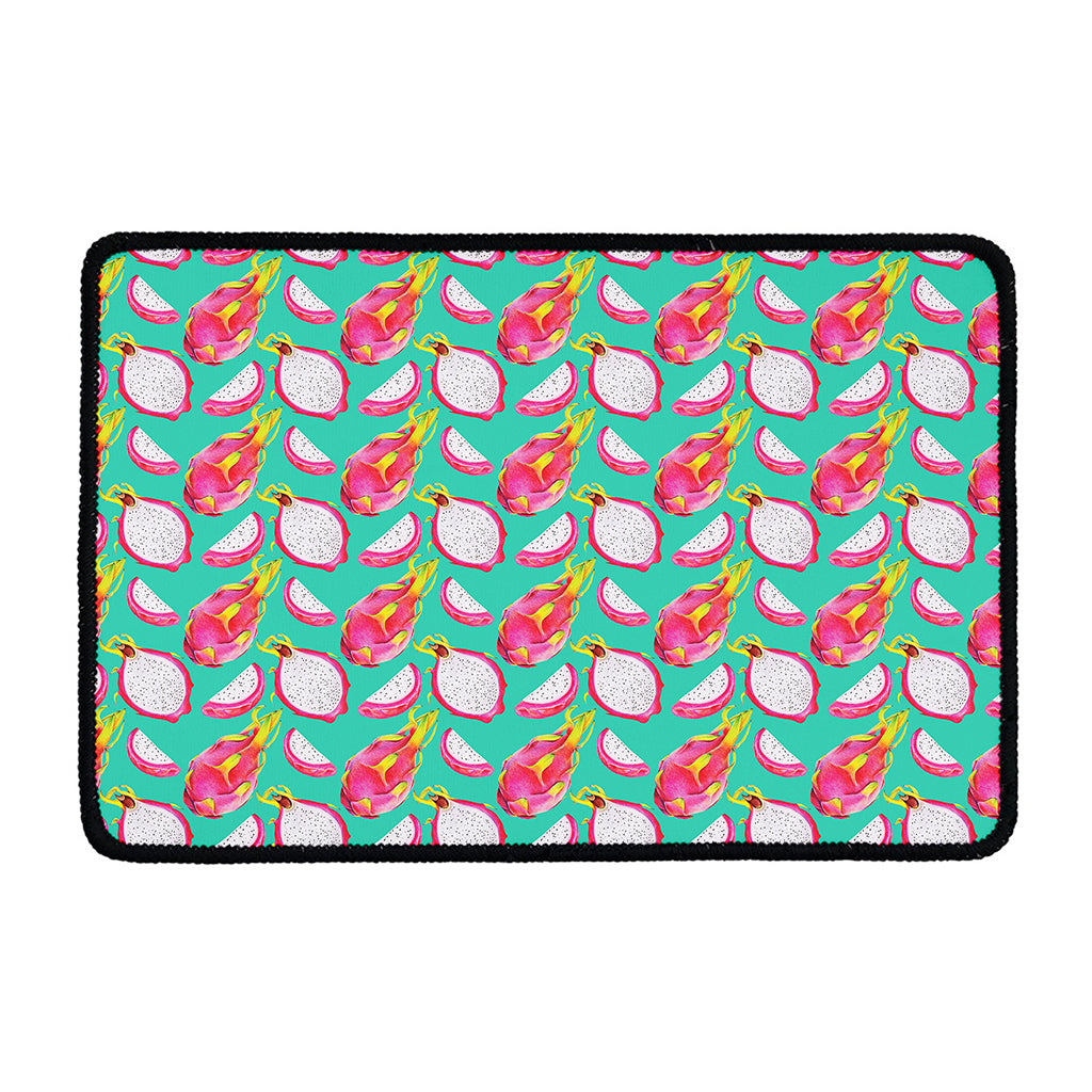 Hand Drawn Dragon Fruit Pattern Print Kitchen Mat