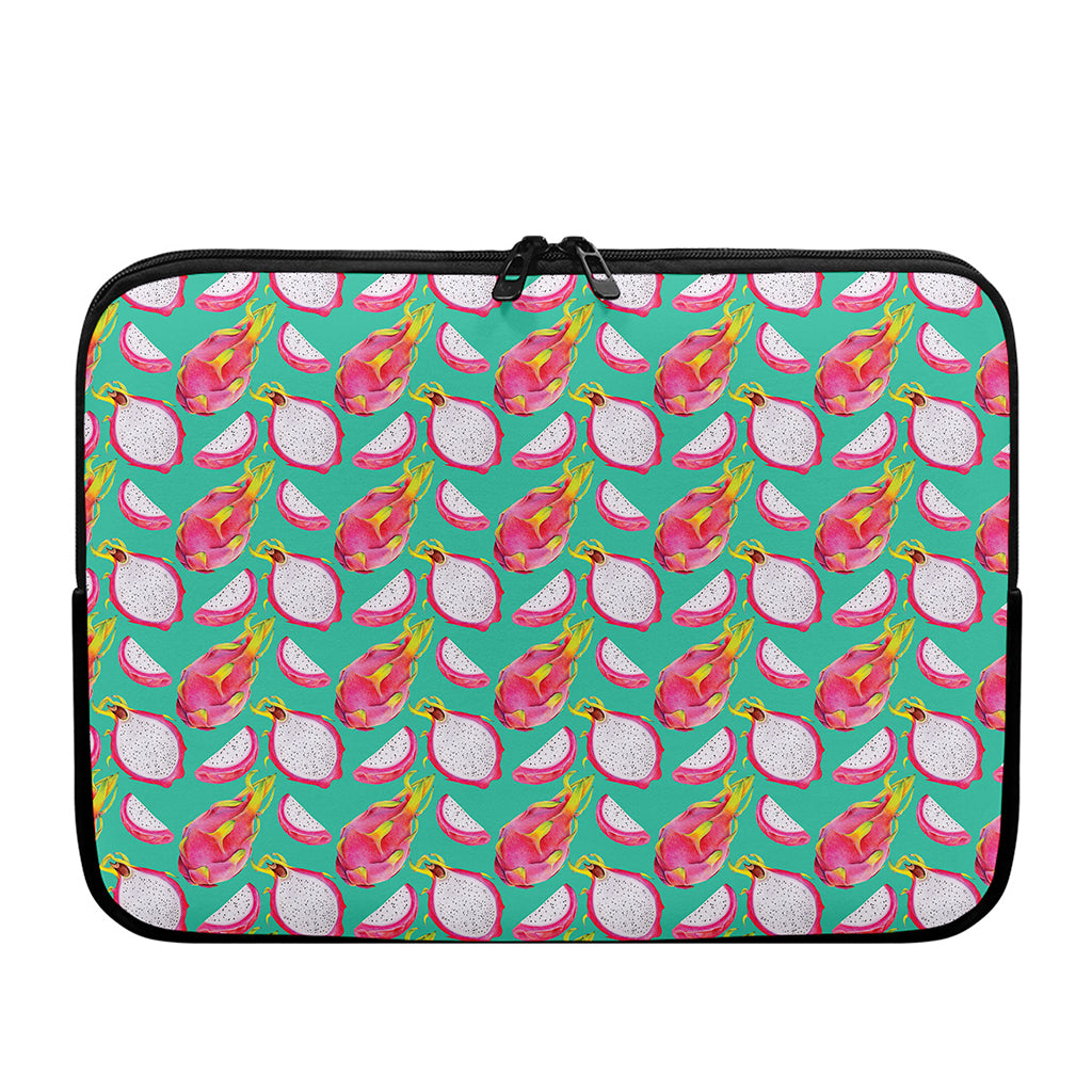 Hand Drawn Dragon Fruit Pattern Print Laptop Sleeve