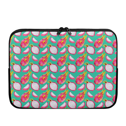 Hand Drawn Dragon Fruit Pattern Print Laptop Sleeve