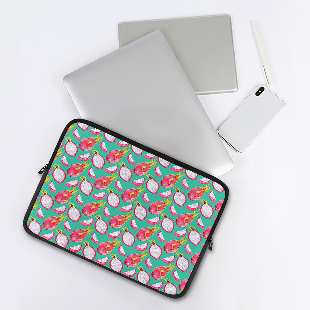 Hand Drawn Dragon Fruit Pattern Print Laptop Sleeve