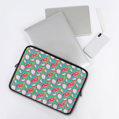 Hand Drawn Dragon Fruit Pattern Print Laptop Sleeve