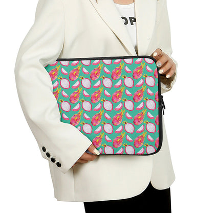 Hand Drawn Dragon Fruit Pattern Print Laptop Sleeve