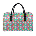 Hand Drawn Dragon Fruit Pattern Print Leather Duffel Bag