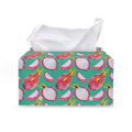 Hand Drawn Dragon Fruit Pattern Print Leather Tissue Box Cover