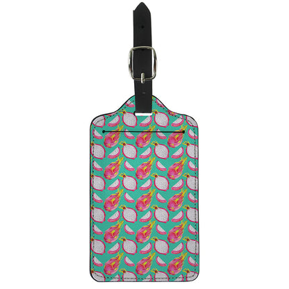 Hand Drawn Dragon Fruit Pattern Print Luggage Tag