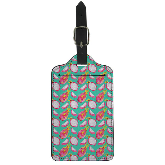 Hand Drawn Dragon Fruit Pattern Print Luggage Tag