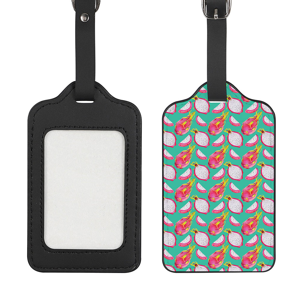 Hand Drawn Dragon Fruit Pattern Print Luggage Tag