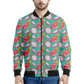 Hand Drawn Dragon Fruit Pattern Print Men's Bomber Jacket