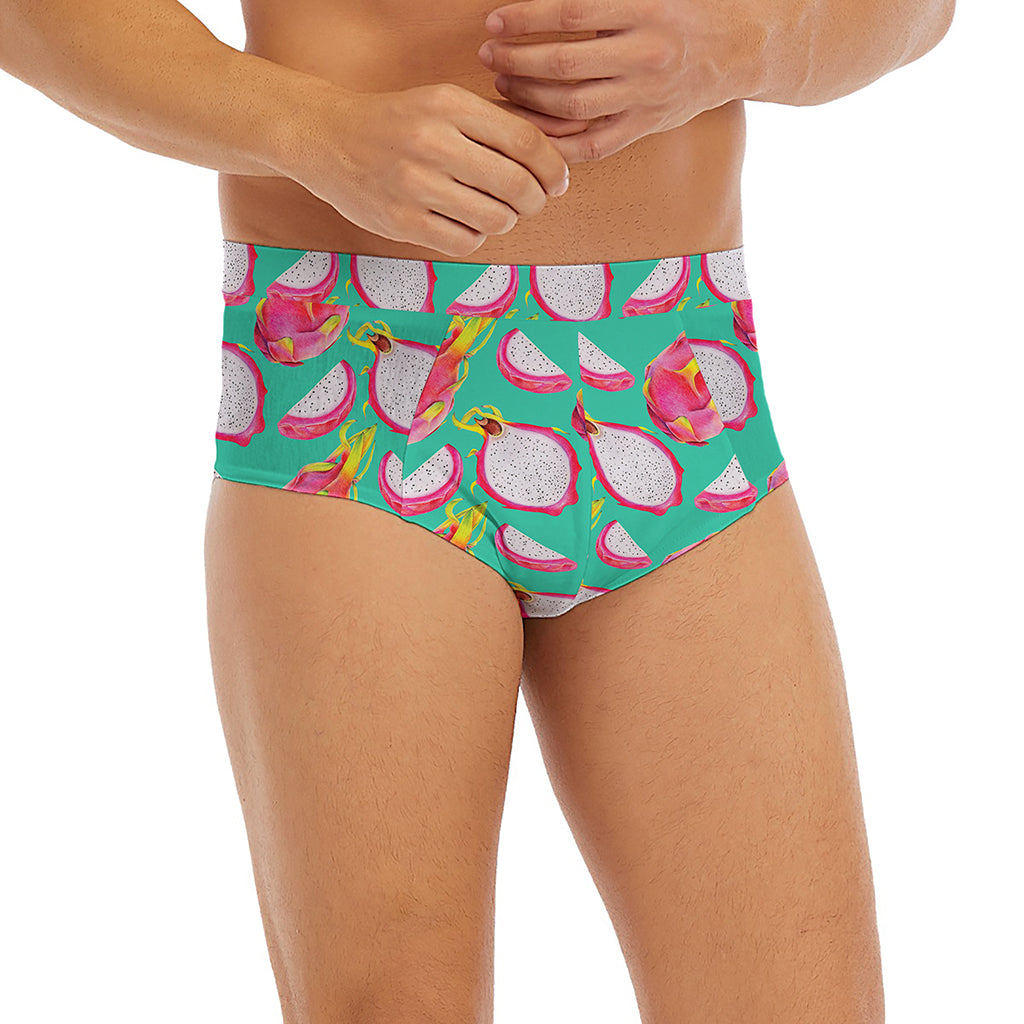 Hand Drawn Dragon Fruit Pattern Print Men's Briefs