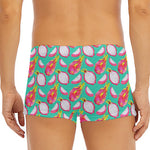 Hand Drawn Dragon Fruit Pattern Print Men's Short Boxer Briefs