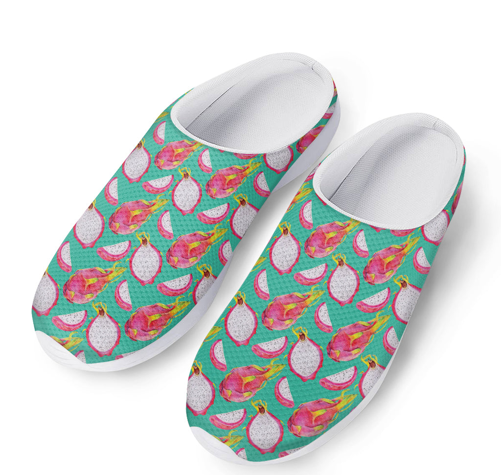 Hand Drawn Dragon Fruit Pattern Print Mesh Casual Shoes