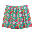 Hand Drawn Dragon Fruit Pattern Print Mesh Shorts