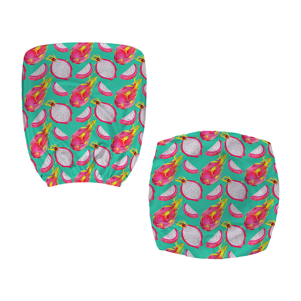 Hand Drawn Dragon Fruit Pattern Print Office Chair Cover