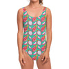 Hand Drawn Dragon Fruit Pattern Print One Piece Swimsuit