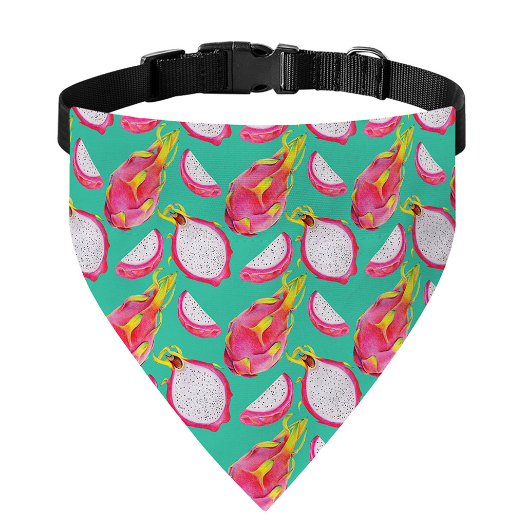 Hand Drawn Dragon Fruit Pattern Print Over The Collar Dog Bandana