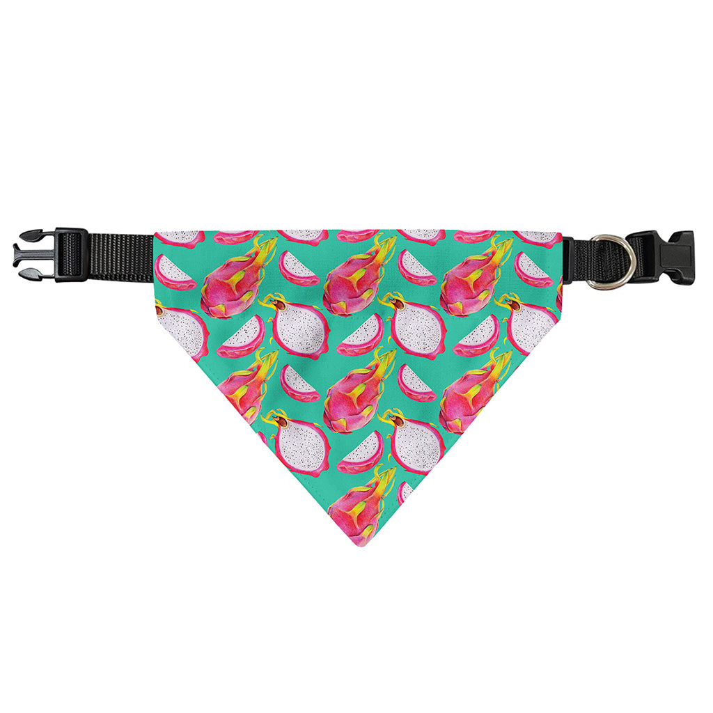Hand Drawn Dragon Fruit Pattern Print Over The Collar Dog Bandana