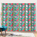 Hand Drawn Dragon Fruit Pattern Print Pencil Pleat Curtains