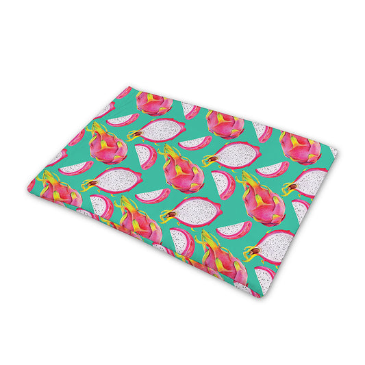 Hand Drawn Dragon Fruit Pattern Print Pet Cooling Mat Cover