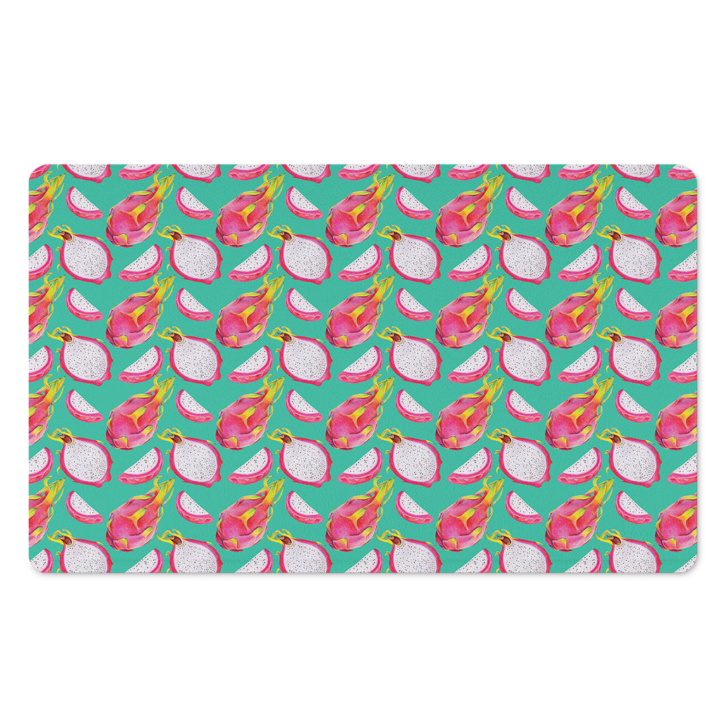Hand Drawn Dragon Fruit Pattern Print Polyester Doormat