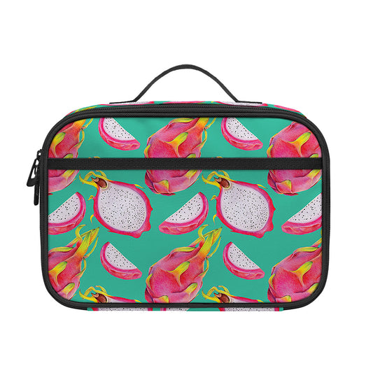Hand Drawn Dragon Fruit Pattern Print Portable Lunch Bag
