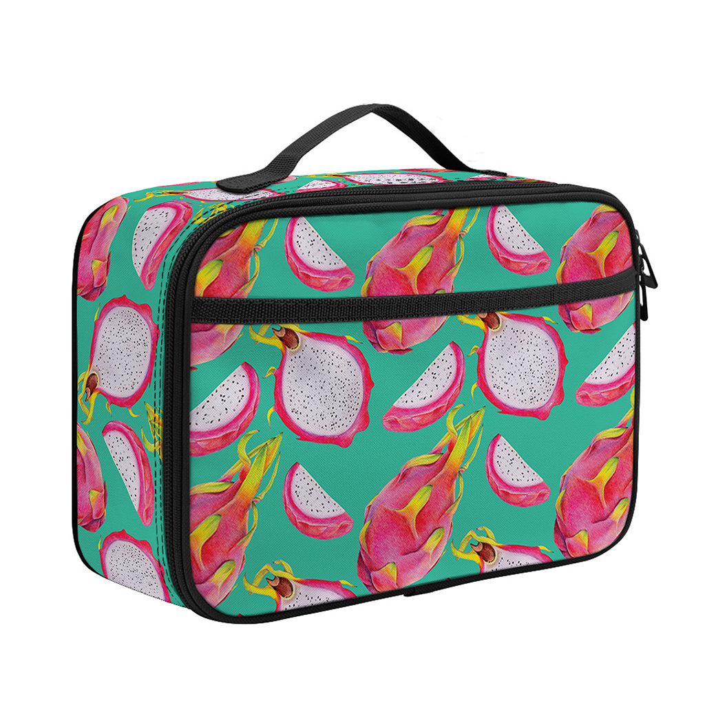 Hand Drawn Dragon Fruit Pattern Print Portable Lunch Bag