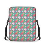 Hand Drawn Dragon Fruit Pattern Print Rectangular Crossbody Bag