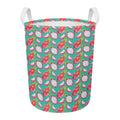 Hand Drawn Dragon Fruit Pattern Print Round Laundry Basket