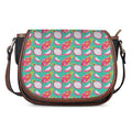 Hand Drawn Dragon Fruit Pattern Print Saddle Bag
