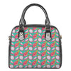 Hand Drawn Dragon Fruit Pattern Print Shoulder Handbag