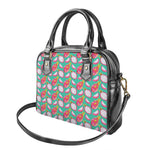 Hand Drawn Dragon Fruit Pattern Print Shoulder Handbag