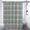 Hand Drawn Dragon Fruit Pattern Print Shower Curtain