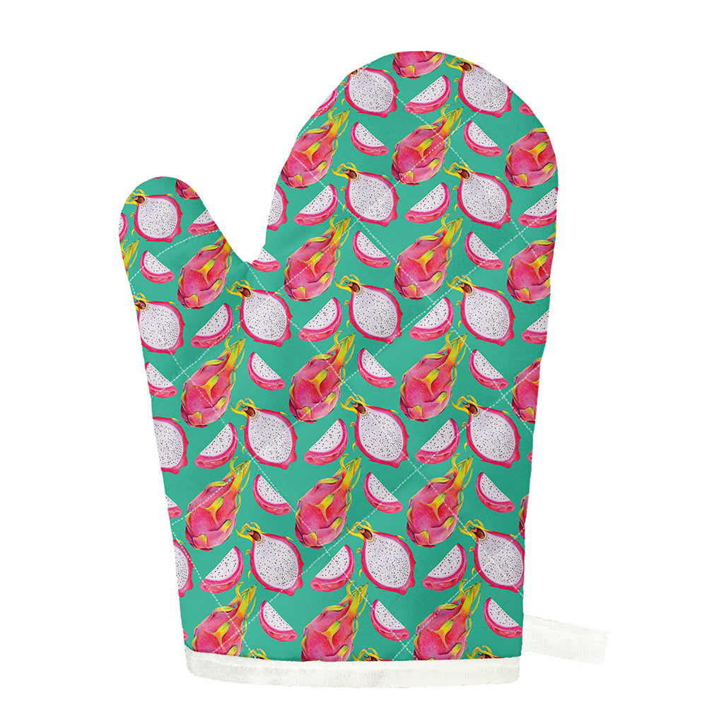 Hand Drawn Dragon Fruit Pattern Print Single Oven Mitt