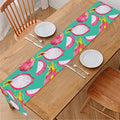 Hand Drawn Dragon Fruit Pattern Print Table Runner
